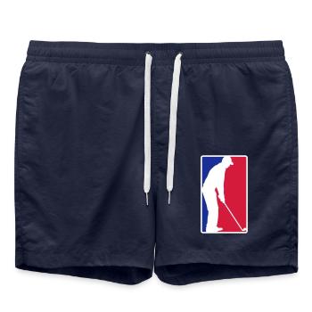Red blue golf - Swim Trunks - french navy - Front - AI Model Male 185 light (185cm)