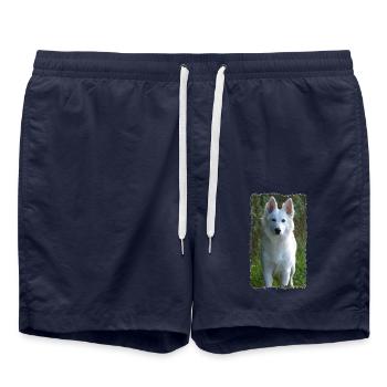 white angel - Swim Trunks - french navy - Front - AI Model Male 185 light (185cm)