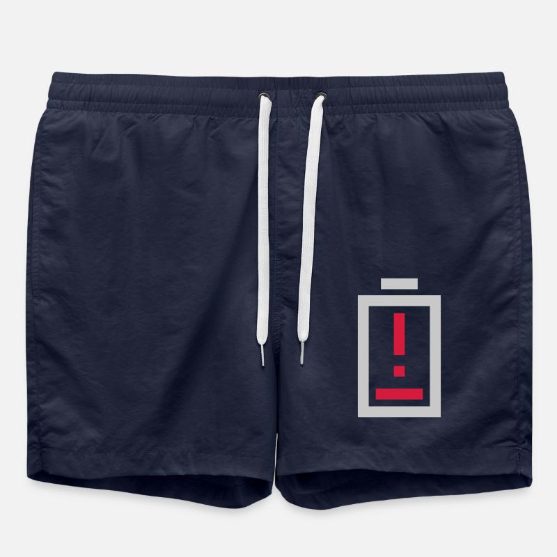 Ausrufezeichen Batterie kein Strom - Badeshorts - French Navy