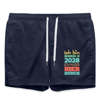 Bin 2028 - Badeshorts - French Navy - Vorne - AI Model Male 185 light (185cm)