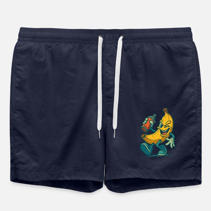 Banane effrontée avec bombe aérosol - Short de bain - bleu marine