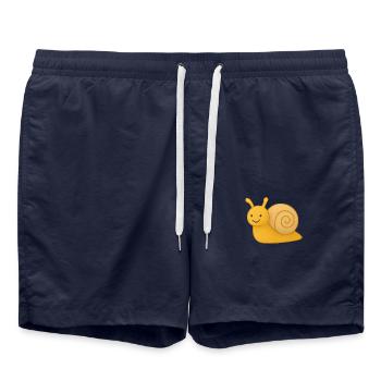 Cute Snail for Babies and Kids – Funny Animal - Swim Trunks - french navy - Front - AI Model Male 185 light (185cm)