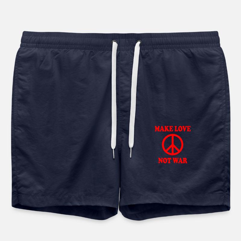 Make love not war - Badeshorts - French Navy