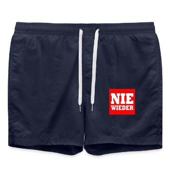 Nie wieder - Badeshorts - French Navy - Vorne - AI Model Male 185 light (185cm)