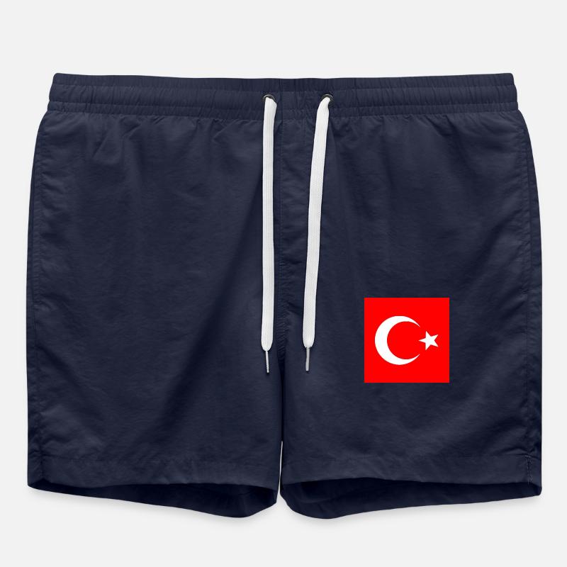 Turquie - Drapeau turc - Short de bain - bleu marine