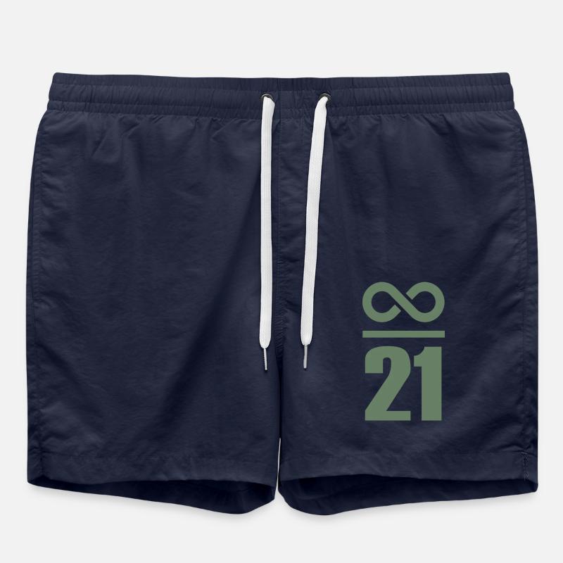 Infinite by 21 million Bitcoin - Swim Trunks - french navy