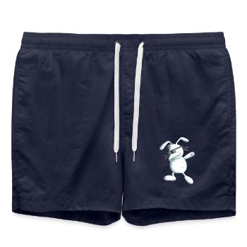 Dab Dance Bunny I Dabbing I Cadeau de Pâques - Short de bain - bleu marine - Devant - AI Model Male 185 light (185cm)