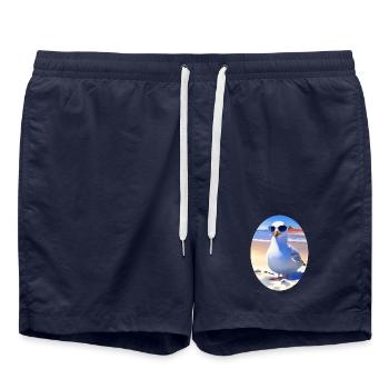 Mouette fraîche - Short de bain - bleu marine - Devant - AI Model Male 185 light (185cm)