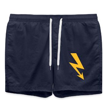 électrique blitz électricité énergie énergie puissance puissance puissance - Short de bain - bleu marine - Devant - AI Model Male 185 light (185cm)