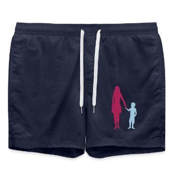 Maman Famille Fils - Short de bain - bleu marine - Devant - AI Model Male 185 light (185cm)