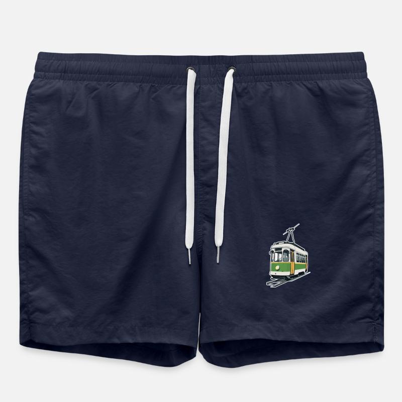 Tram Tram Train - Swim Trunks - french navy