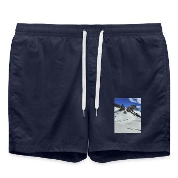 Lac Lauzon en hiver - Short de bain - bleu marine - Devant - AI Model Male 185 light (185cm)