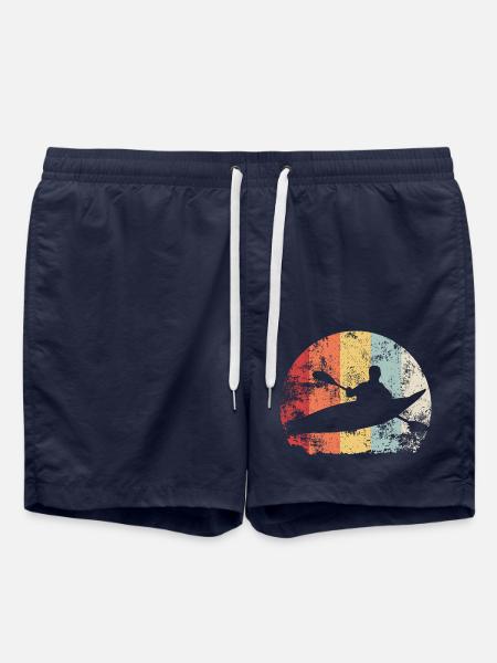 Kayaking Retro - Swim Trunks - french navy
