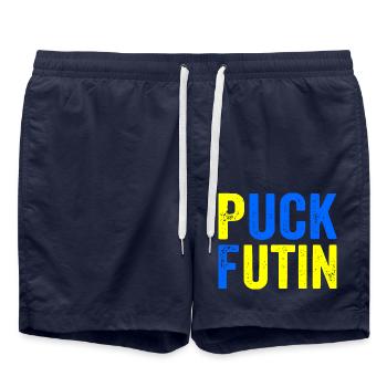 Puck futin - Short de bain - bleu marine - Devant - AI Model Male 185 light (185cm)