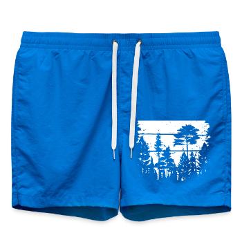 Nature Lovers - Pine Forest - Forest - Sustainable - Swim Trunks - cobalt blue - Front