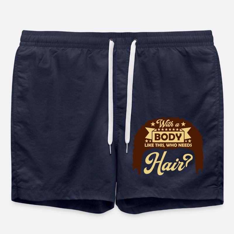 Who Needs Hair Saying - Swim Trunks - french navy