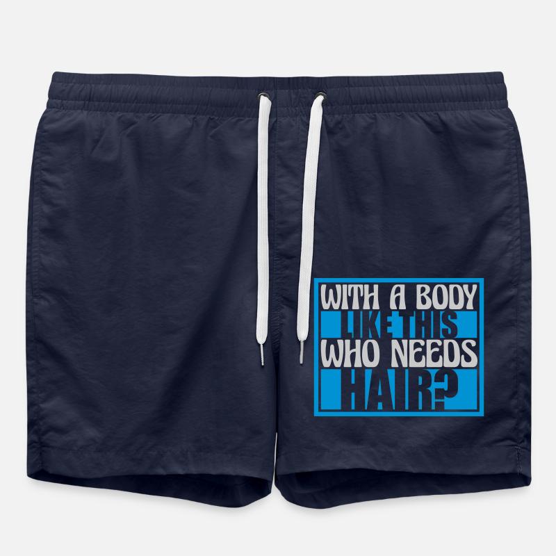 Who Needs Hair Saying - Swim Trunks - french navy