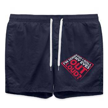 Roll My Eyes Out - Swim Trunks - french navy - Front - AI Model Male 185 light (185cm)
