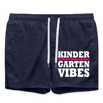 kindergarten vibes - Short de bain - bleu marine - Devant - AI Model Male 185 light (185cm)