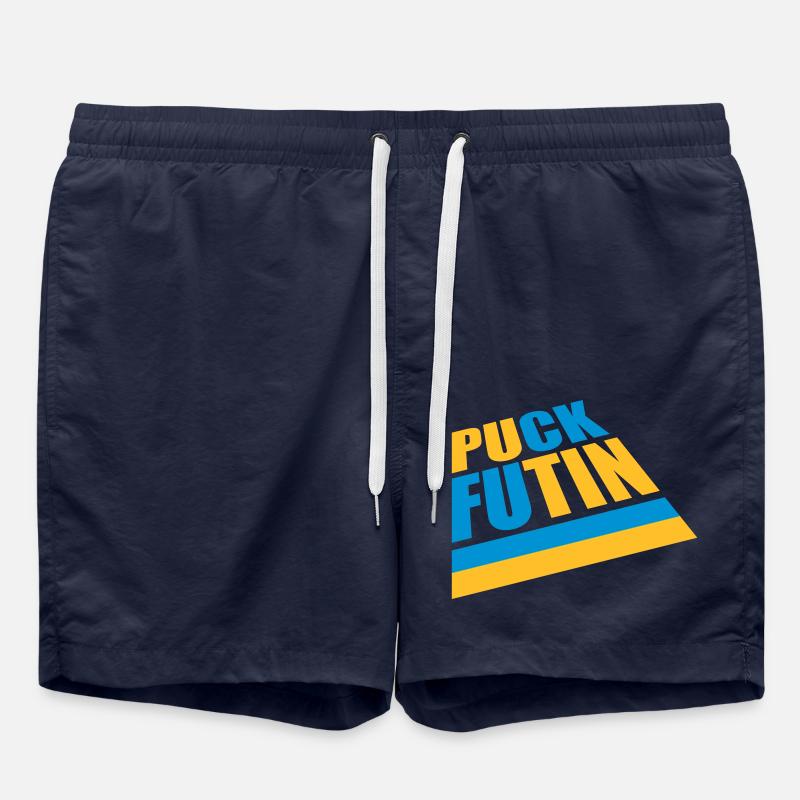 puck futin Logo Design - Badeshorts - French Navy