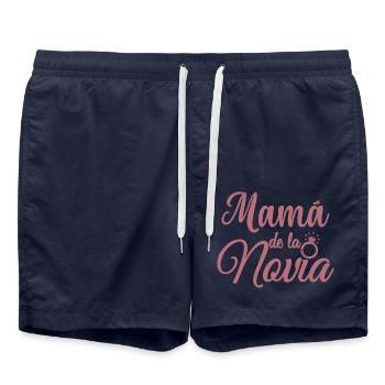 Mama de la Novia Bride's Mother Wedding Gift - Swim Trunks - french navy - Front - AI Model Male 185 light (185cm)