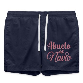 Abuelo del Novio Bräutigam Großvater Hochzeitsgeschenk - Badeshorts - French Navy - Vorne - AI Model Male 185 light (185cm)