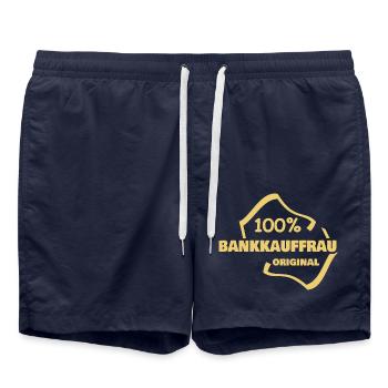Bankkauffrau - Badeshorts - French Navy - Vorne - AI Model Male 185 light (185cm)