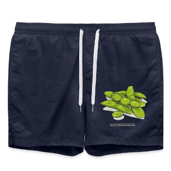 Edamame // Illustration - Short de bain - bleu marine - Devant - AI Model Male 185 light (185cm)