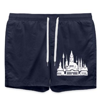 Horizon de Leipzig - Short de bain - bleu marine - Devant - AI Model Male 185 light (185cm)