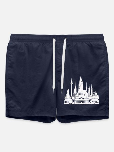 Leipzig skyline - Swim Trunks - french navy