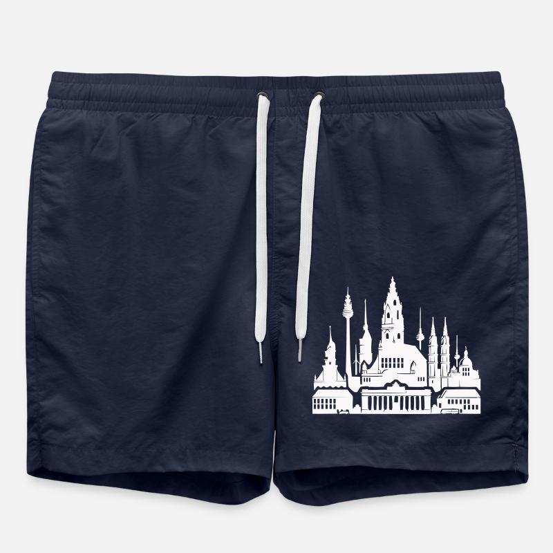 Leipzig skyline - Swim Trunks - french navy