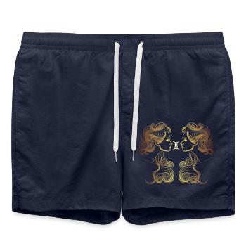 gemini2 Zeichenfläche 1 - Badeshorts - French Navy - Vorne - AI Model Male 185 light (185cm)