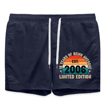Génial depuis 2006 18 geb blablablaaa - Short de bain - bleu marine - Devant - AI Model Male 185 light (185cm)