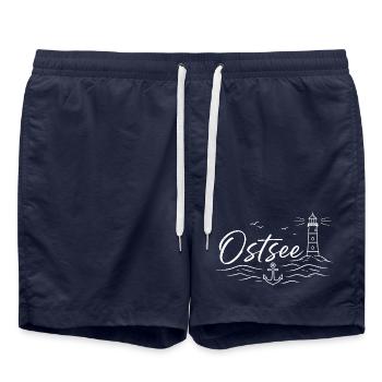 Ostsee - Badeshorts - French Navy - Vorne - AI Model Male 185 light (185cm)