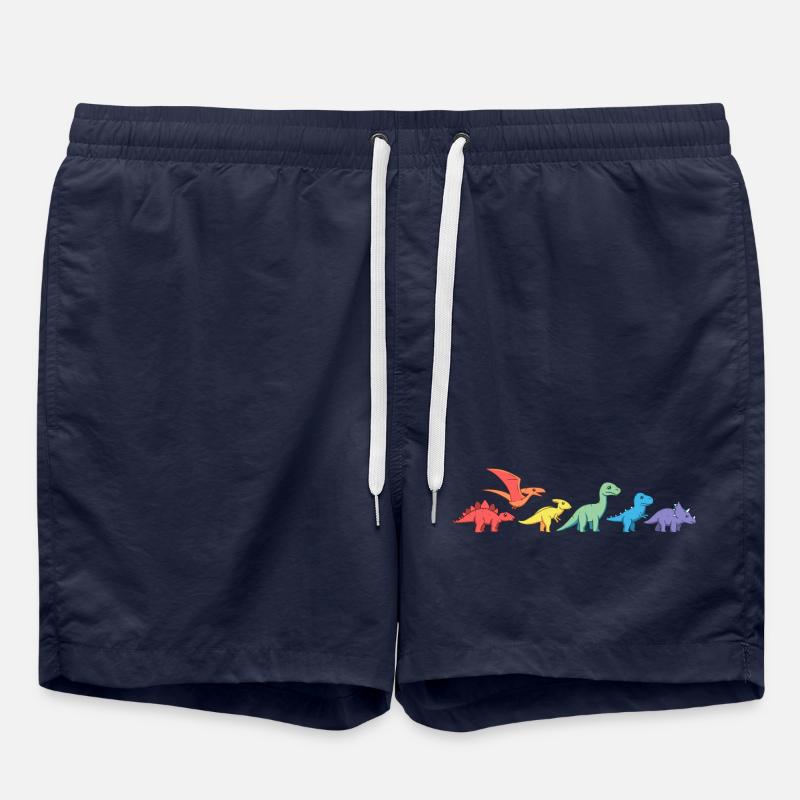 Dinos arc-en-ciel - Short de bain - bleu marine