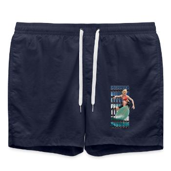 Surfing girl - Badeshorts - French Navy - Vorne - AI Model Male 185 light (185cm)