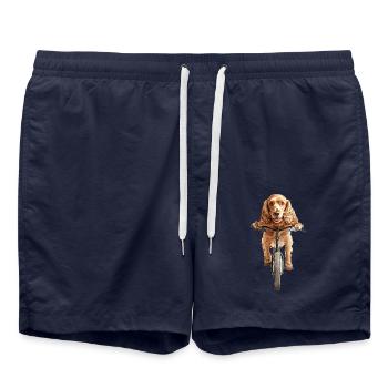 Cocker Spaniel - Badeshorts - French Navy - Vorne - AI Model Male 185 light (185cm)