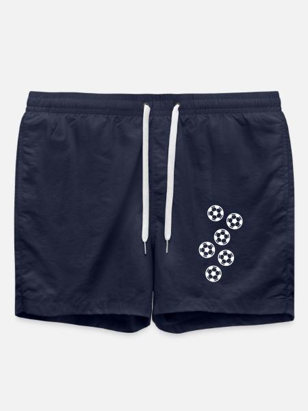 Fussball Ball - Badeshorts - French Navy