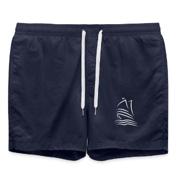 Voilier extensible minimaliste - Short de bain - bleu marine - Devant - AI Model Male 185 light (185cm)