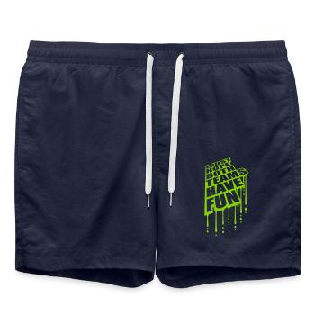 Both Teams Have Fun - Badeshorts - French Navy - Vorne - AI Model Male 185 light (185cm)