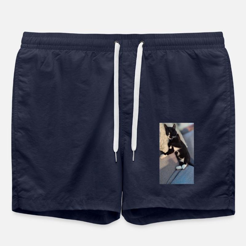 TUXEDO CAT SLEEPING - Swim Trunks - french navy