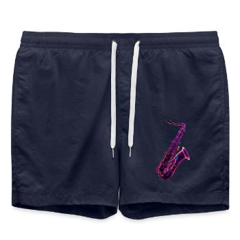 Saxophone - Short de bain - bleu marine - Devant - AI Model Male 185 light (185cm)