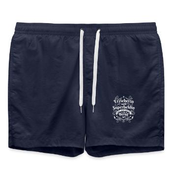 Erzieherin geschenkideen - Badeshorts - French Navy - Vorne - AI Model Male 185 light (185cm)