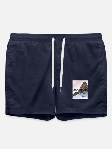 Snowy mountain - Swim Trunks - french navy
