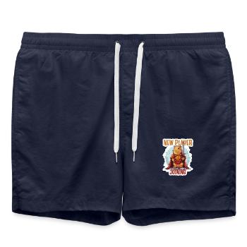 New Player Joined Capybara RPG Shirt - Badeshorts - French Navy - Vorne - AI Model Male 185 light (185cm)