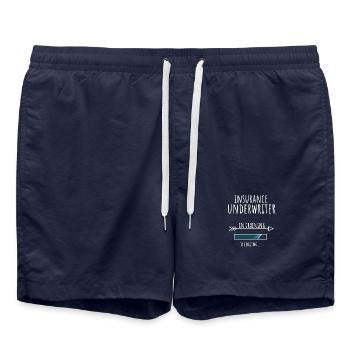 Insurance Underwriter in Ausbildung Beruf Geschenk - Badeshorts - French Navy - Vorne - AI Model Male 185 light (185cm)