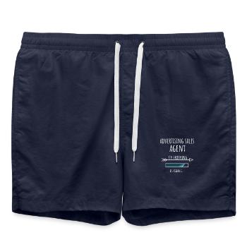 Agent de publicité en formation Profession - Short de bain - bleu marine - Devant - AI Model Male 185 light (185cm)