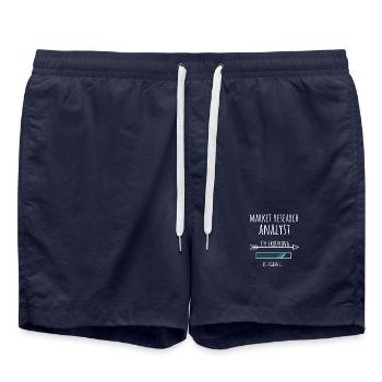 Analyste d’études de marché en formation Profession - Short de bain - bleu marine - Devant - AI Model Male 185 light (185cm)