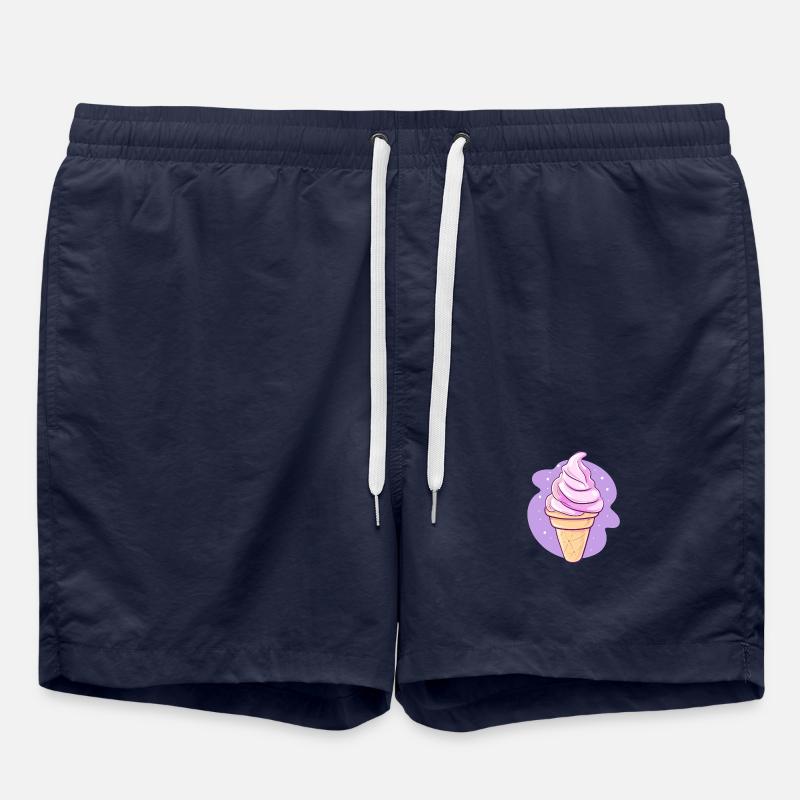 Pinkes Softeis - Badeshorts - French Navy