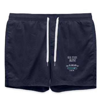 Agent immobilier en formation Profession Don - Short de bain - bleu marine - Devant - AI Model Male 185 light (185cm)